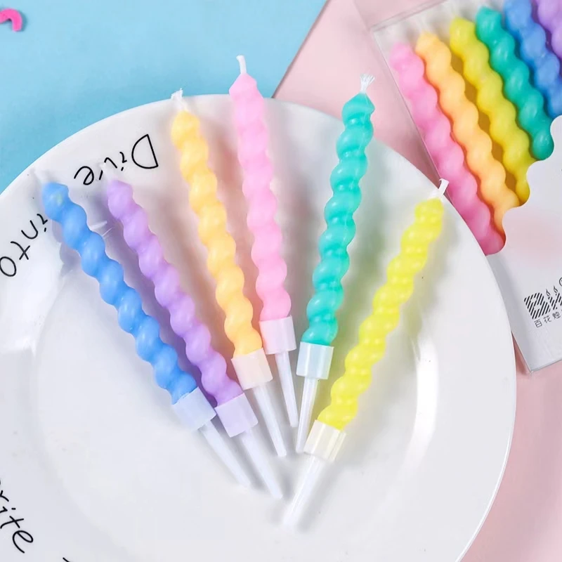 Art Craft Movement - 6pcs Romantic Heart Thread Candle Creative