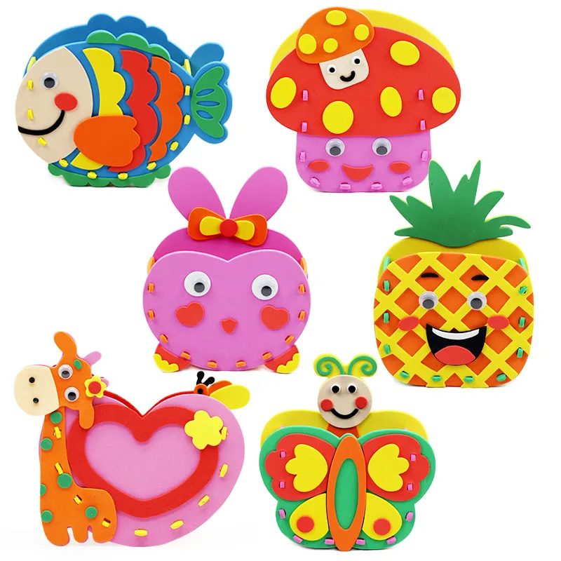 Art Craft Kindergarten - 2pcs DIY Cartoon Pen Container Children