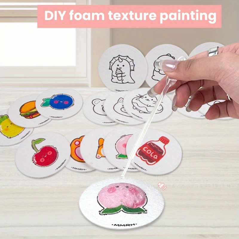 Art Craft Love - 10Pcs Round/Flower/Love heart Board Paper, Foam