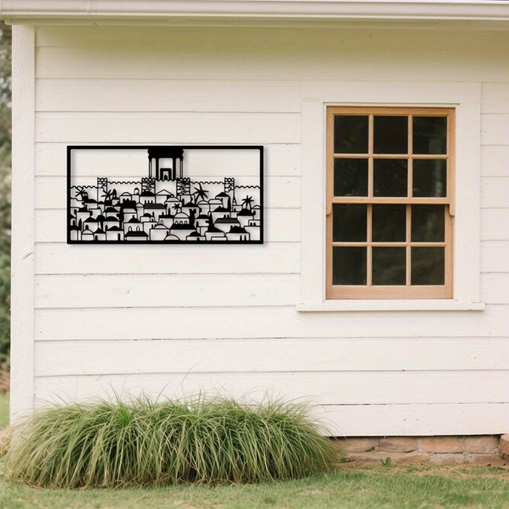 Art & Craft World - CIFBUY Metal Wall Art Jerusalem Mural