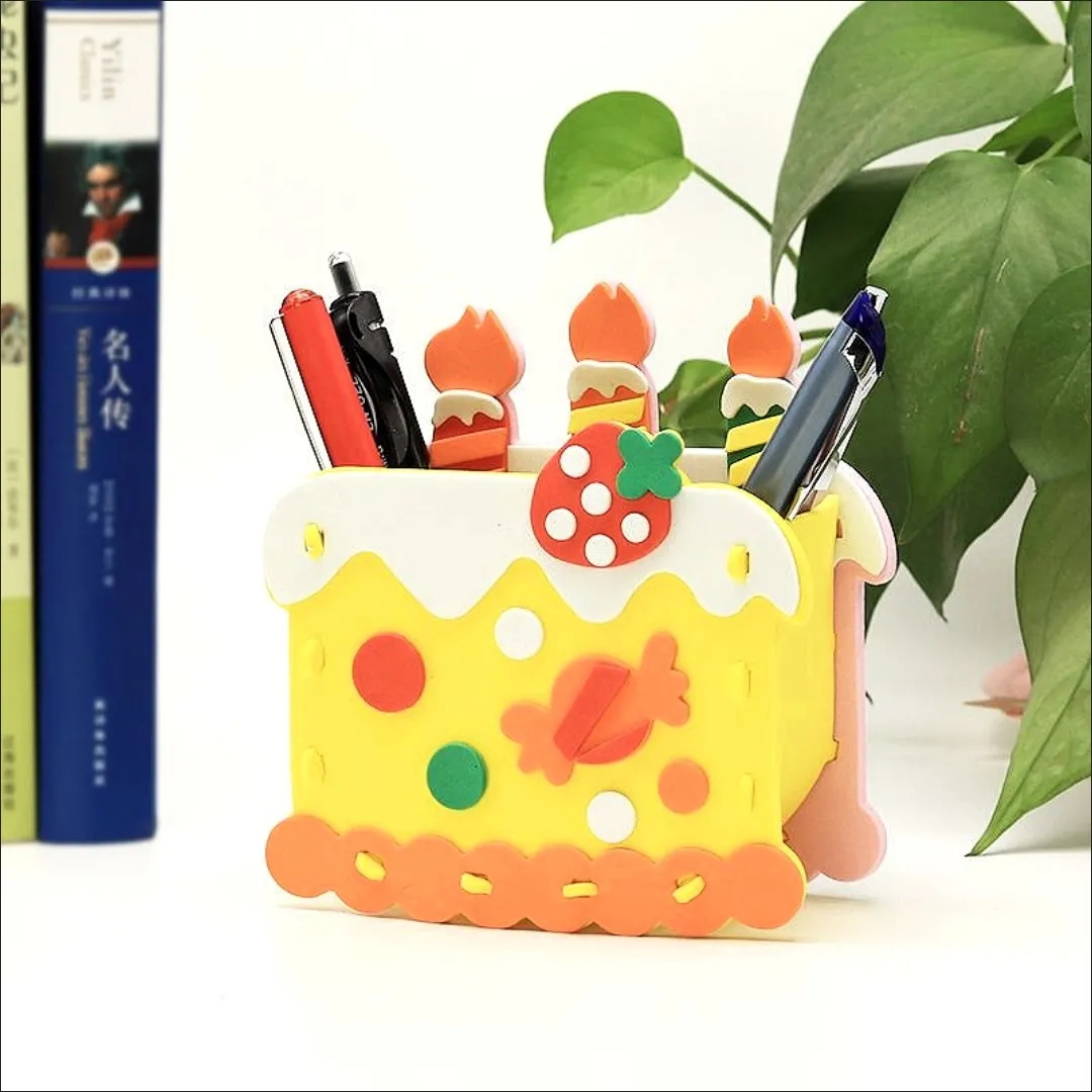 2pcs DIY Cartoon Pen Container - Art Craft Kindergarten review and price