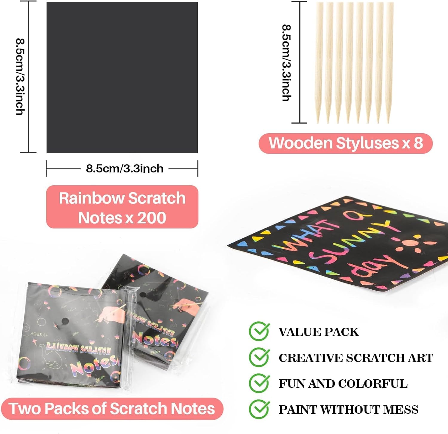 Rainbow Scratch Paper Art Craf - Art Craft 5 Year Old review and price