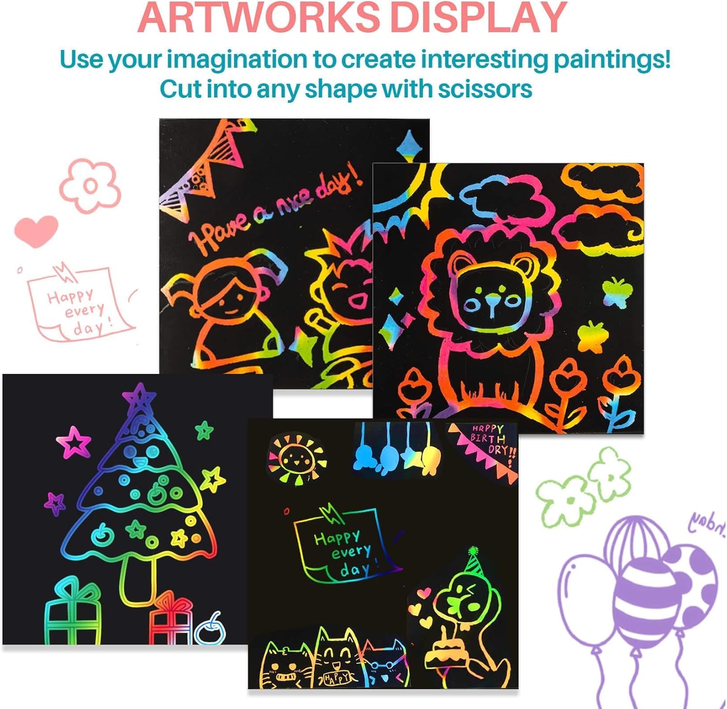 Rainbow Scratch Paper Art Craf - Art Craft 5 Year Old review and price