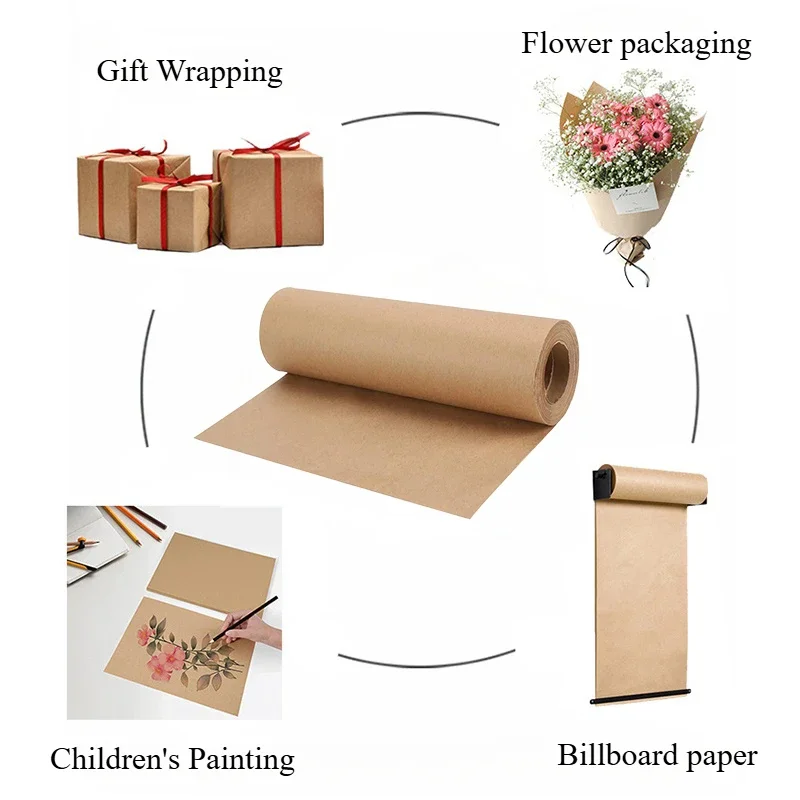 YITAPE 30cm*5M Brown Kraft Pap - Art Craft Movement review and price