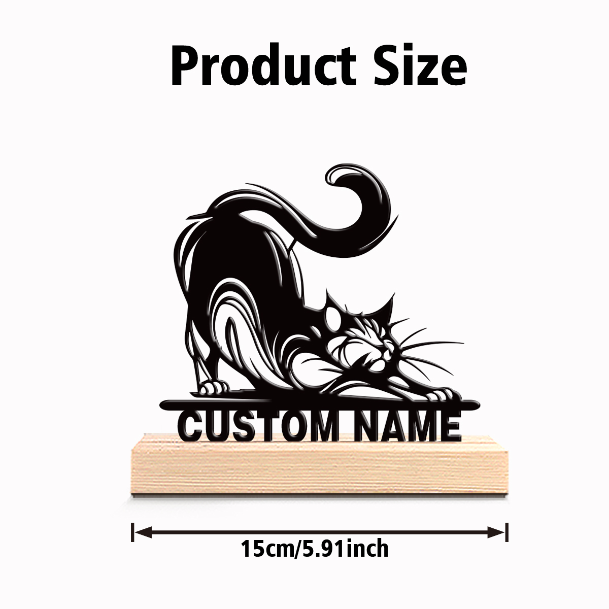 1pc Modern CAT Custom Text Met - Art Y Craft review and price